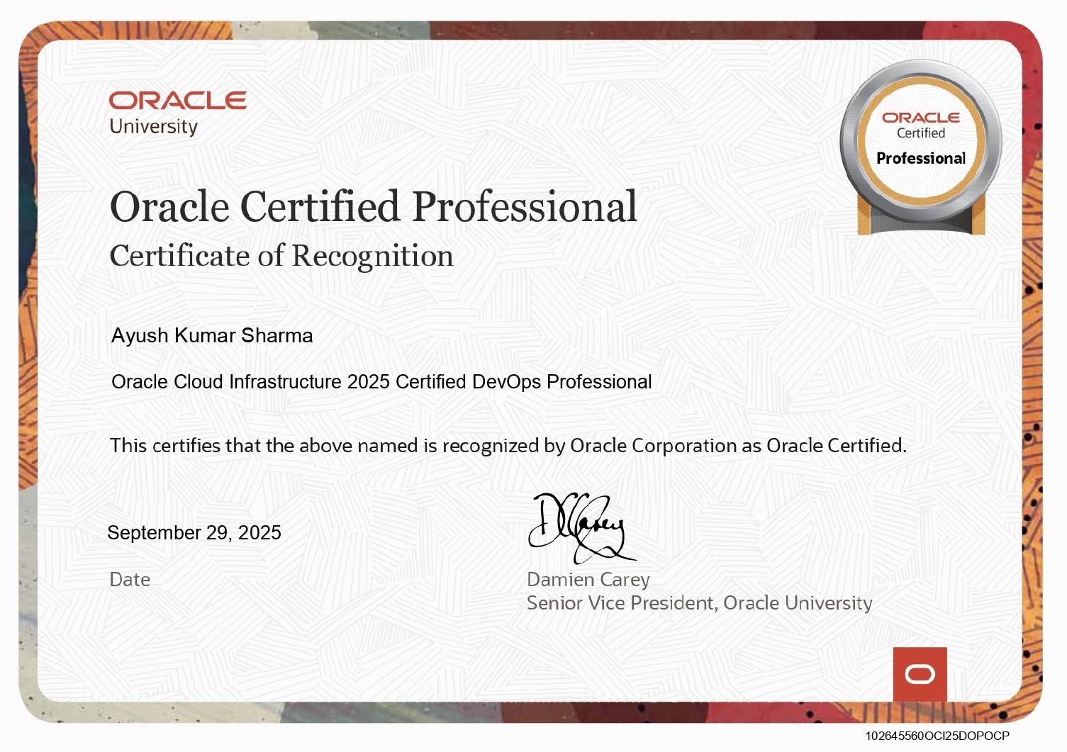 Oracle DevOps Professional Certificate